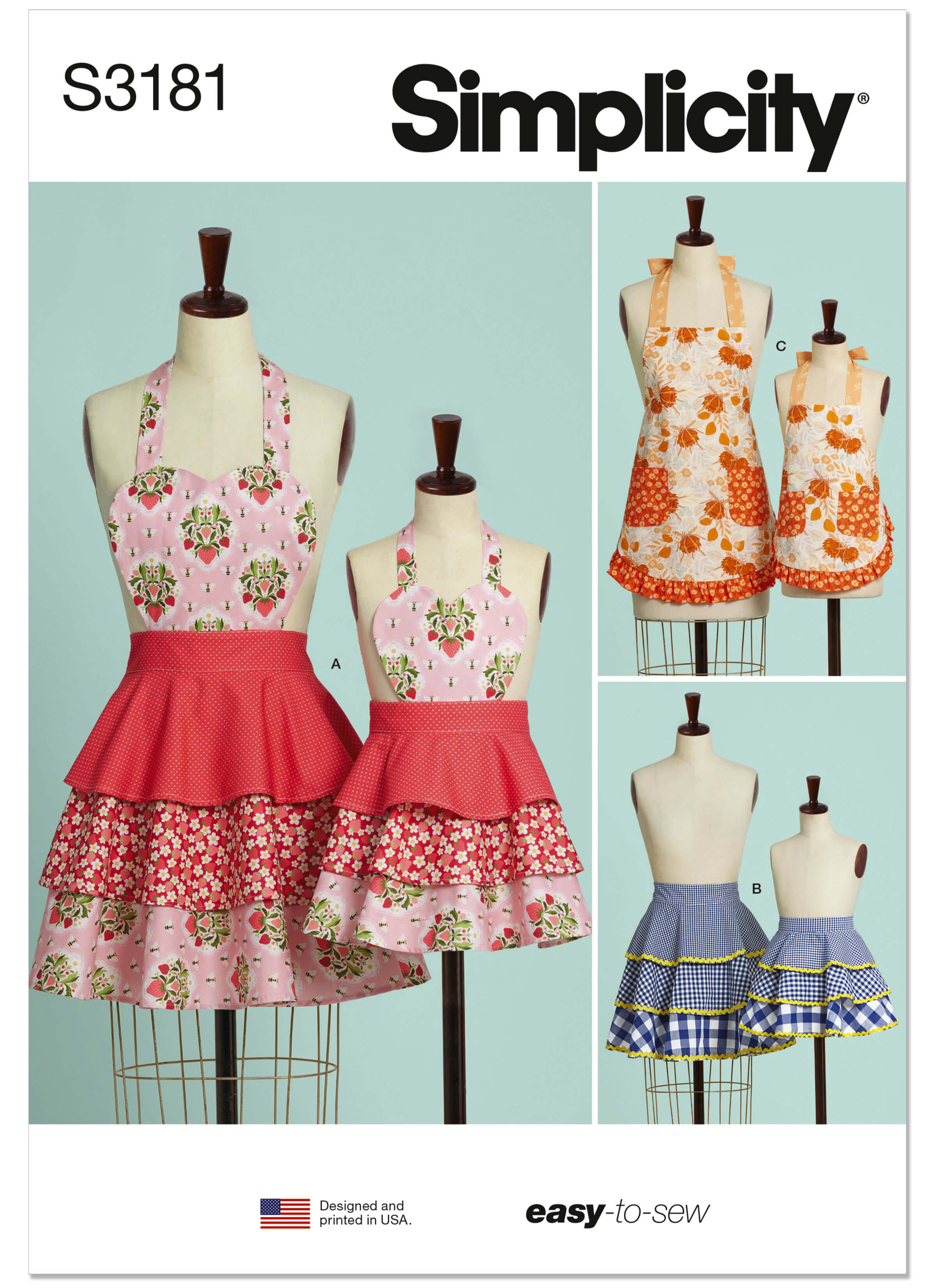 Simplicity Sewing Pattern S3181 Children's and Misses' Aprons