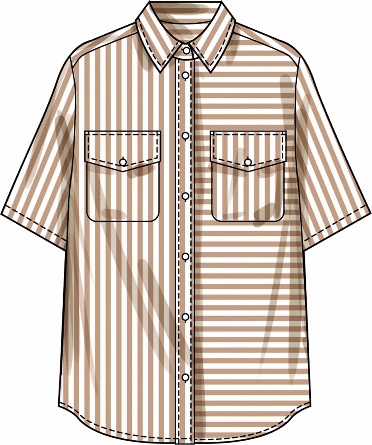 Simplicity Sewing Pattern S3194 Misses' Shirt with Sleeve Variations