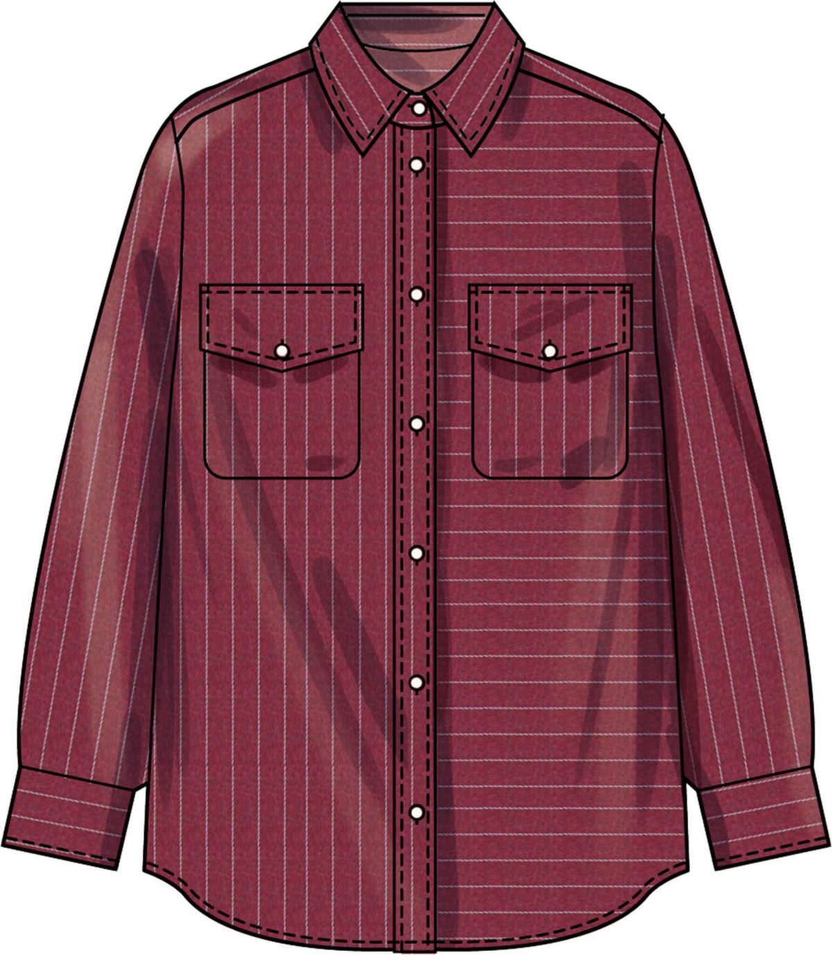 Simplicity Sewing Pattern S3194 Misses' Shirt with Sleeve Variations