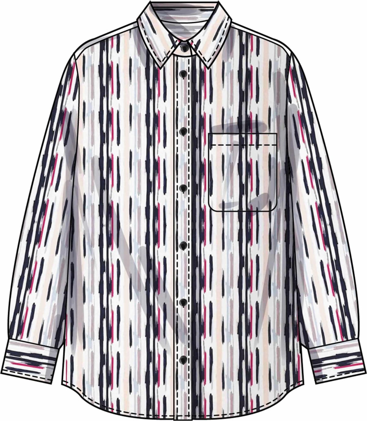 Simplicity Sewing Pattern S3194 Misses' Shirt with Sleeve Variations