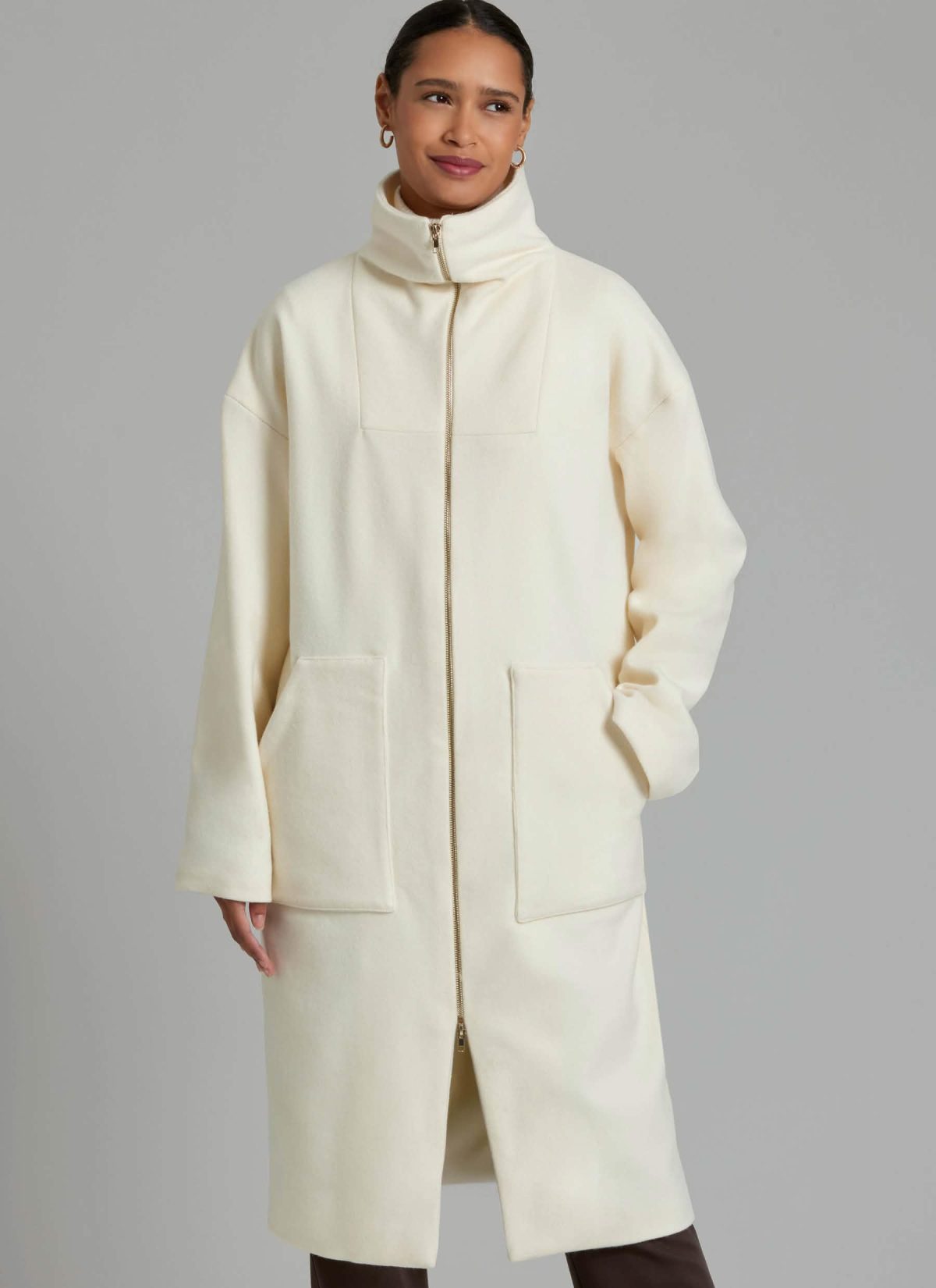Simplicity Sewing Pattern S3196 Misses' High Collar Coat in Three Lengths