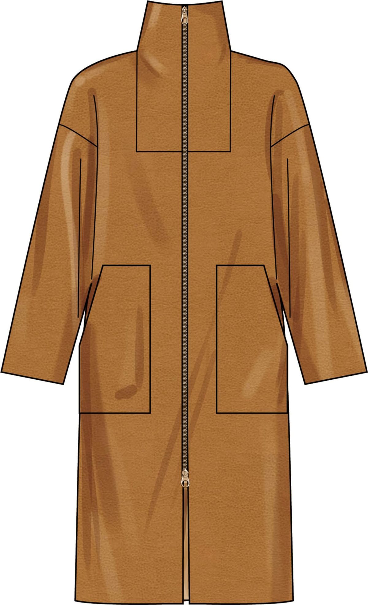 Simplicity Sewing Pattern S3196 Misses' High Collar Coat in Three Lengths