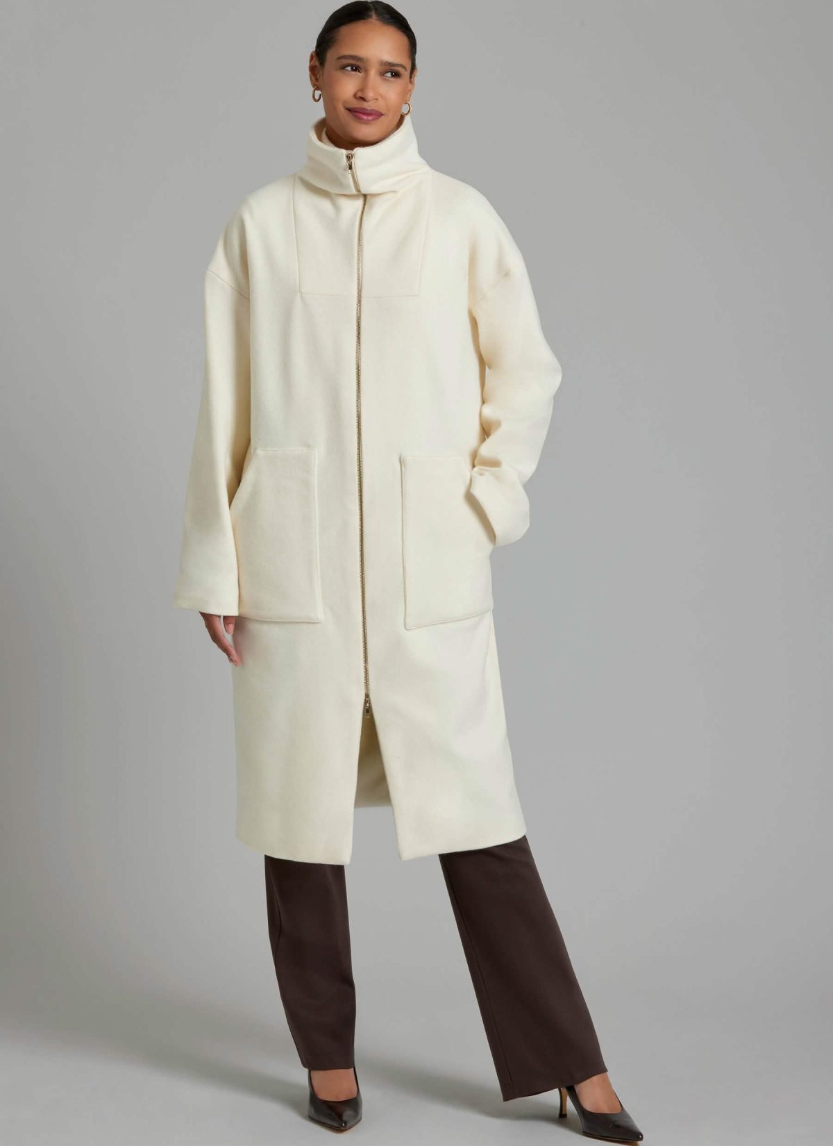 Simplicity Sewing Pattern S3196 Misses' High Collar Coat in Three Lengths