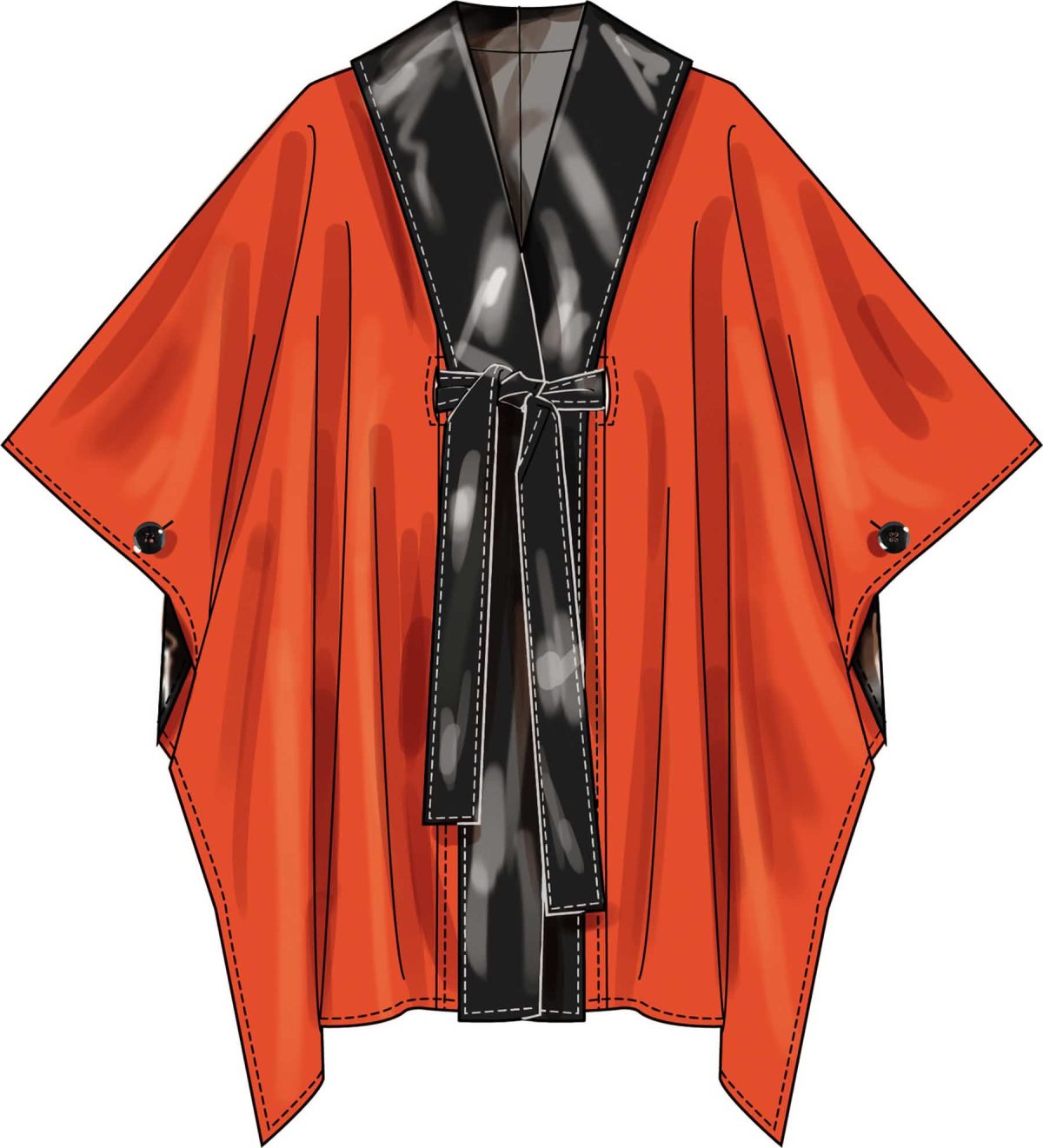 Simplicity Sewing Pattern S3197 Misses' Capes and Tie Belt