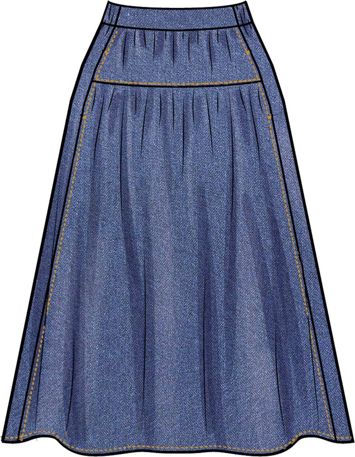 Simplicity Sewing Pattern S3198 Misses' Gathered Skirt in Two Lengths