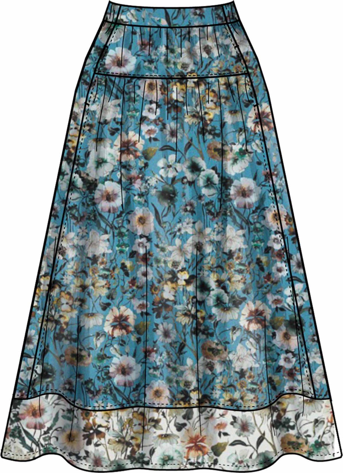 Simplicity Sewing Pattern S3198 Misses' Gathered Skirt in Two Lengths