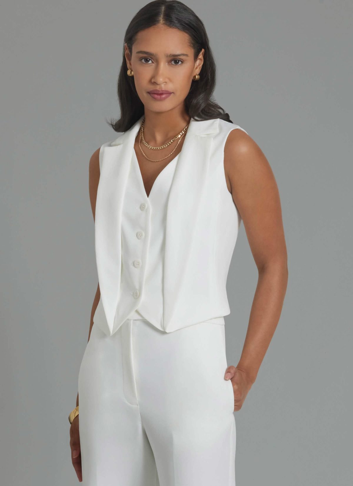 Simplicity Sewing Pattern S3200 Misses' Waistcoat and Trousers