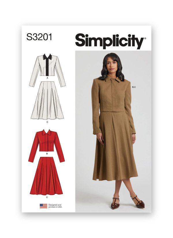Simplicity Sewing Pattern S3201 Misses' Jacket and Skirt