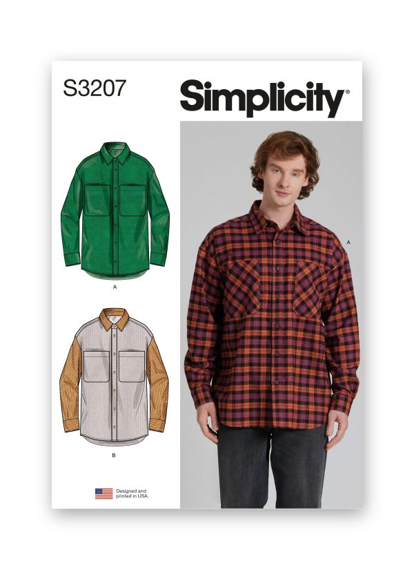 Simplicity Sewing Pattern S3207 Men's Oversized Shirt