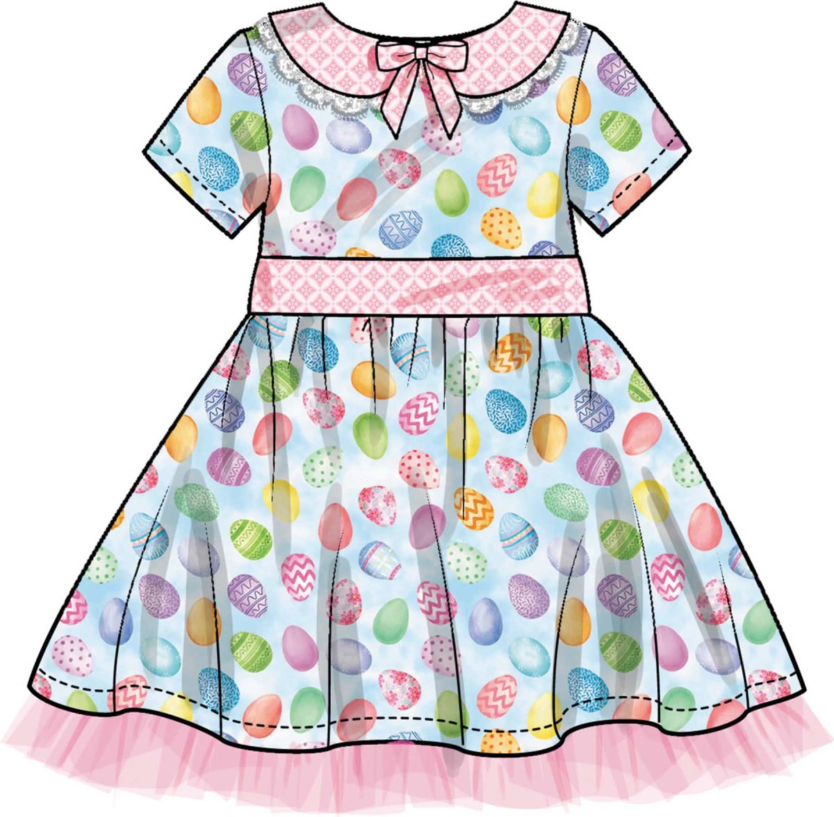 Simplicity Sewing Pattern S3209 Children's Dress with Sleeve Variations