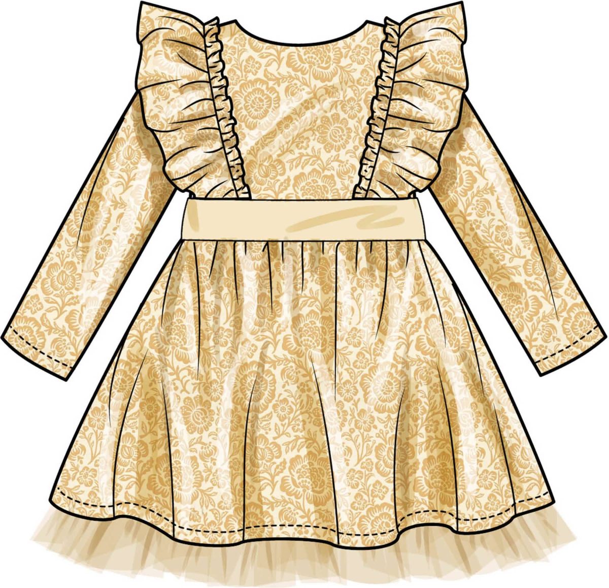 Simplicity Sewing Pattern S3209 Children's Dress with Sleeve Variations