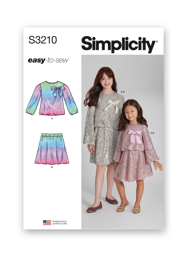 Simplicity Sewing Pattern S3210 Children's and Girls' Two-Piece Dress