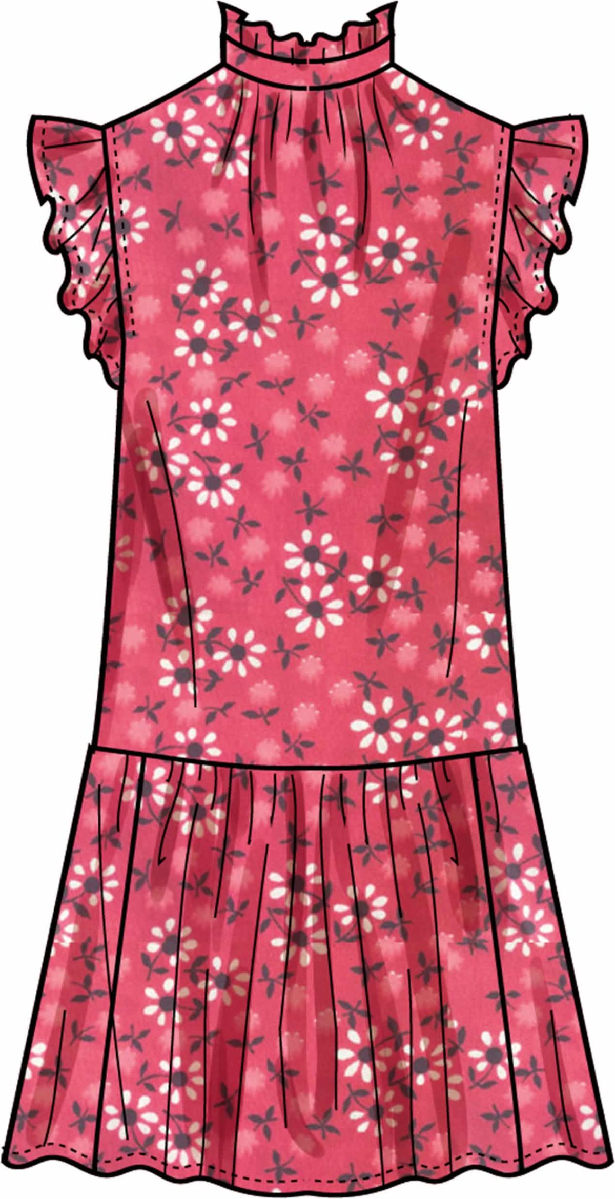 Simplicity Sewing Pattern S3211 Girls' Dress with Sleeve Variations