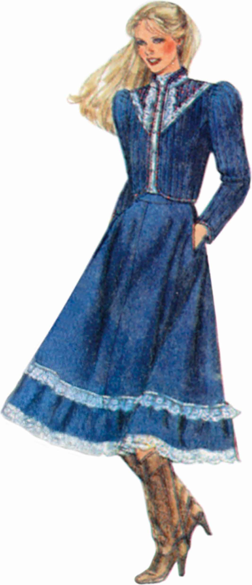 Simplicity Sewing Pattern S3214 Misses' Skirt, Blouse and Unlined Quilted Jacket by Gunne Sax by Jessica McClintock
