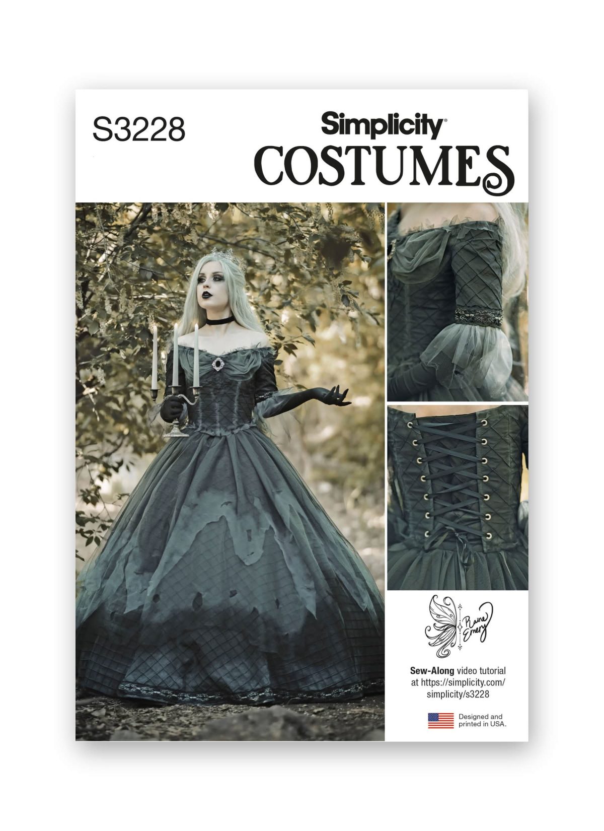Simplicity Sewing Pattern S3228 Misses' Phantom Queen Fantasy Costume by Raine Emery