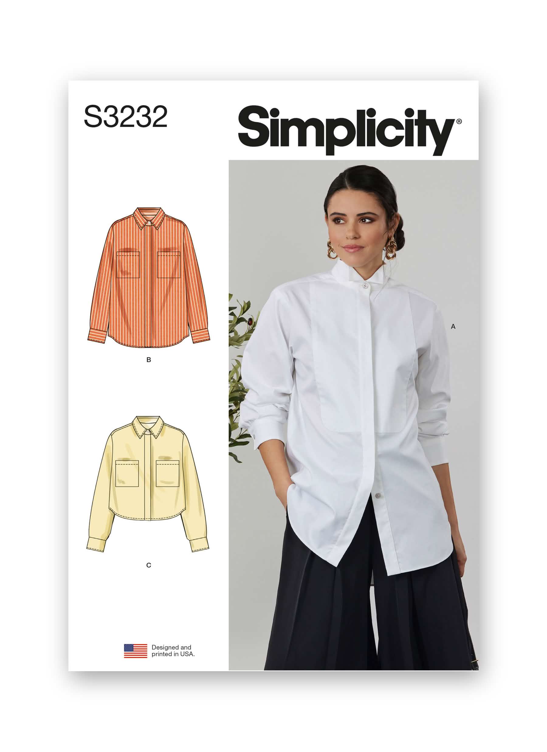 Simplicity Sewing Pattern S3232 Misses’ Oversized Shirt