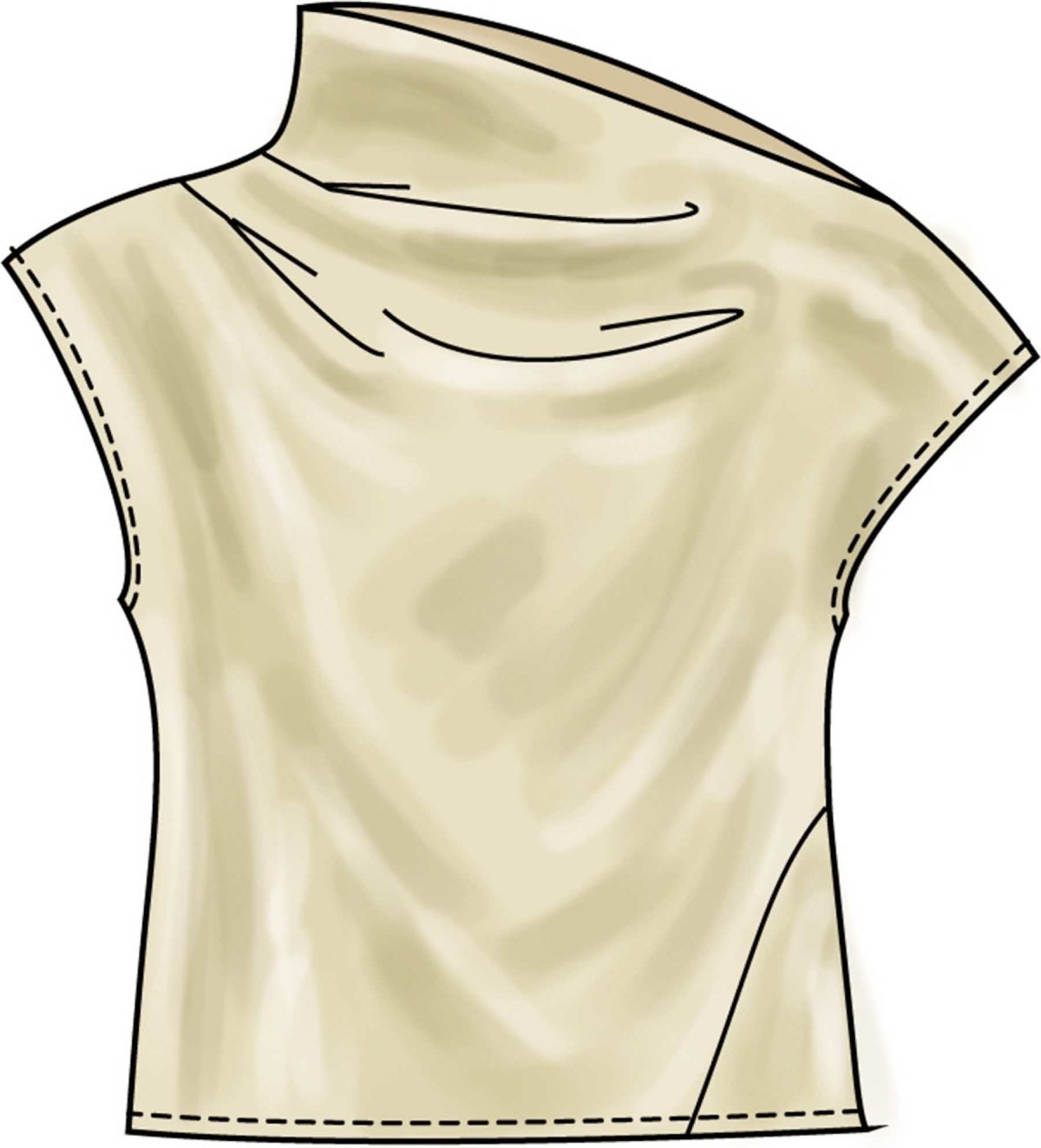 Simplicity Sewing Pattern S3233 Misses' Draped Top in Three Lengths