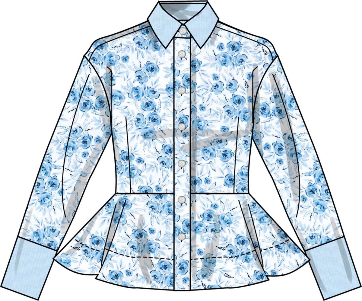 Simplicity Sewing Pattern S3234 Misses' Peplum Shirt