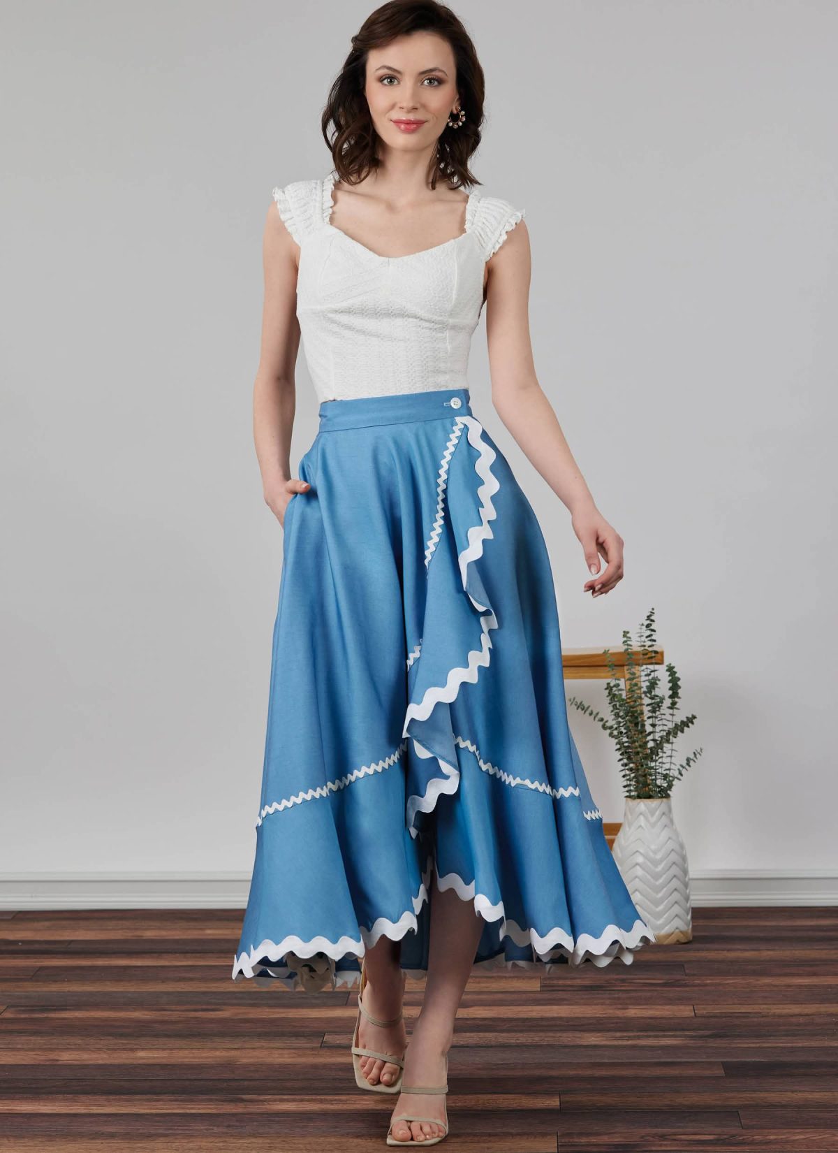 Simplicity Sewing Pattern S3235 Misses' Wrap Midi Skirt