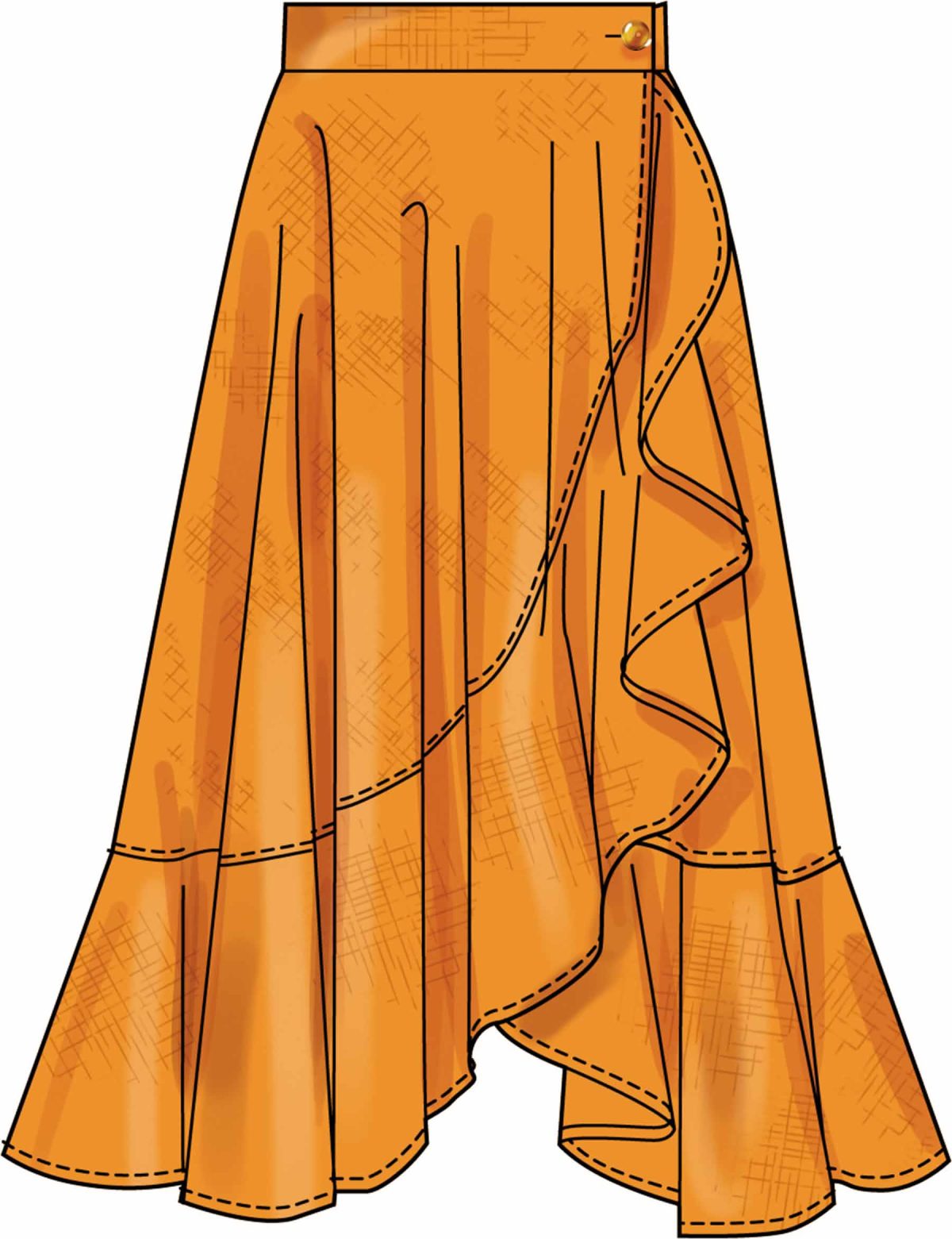 Simplicity Sewing Pattern S3235 Misses' Wrap Midi Skirt
