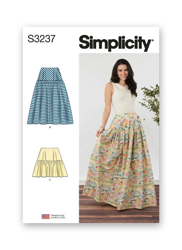 Simplicity Sewing Pattern S3237 Misses' Skirt in Three Lengths