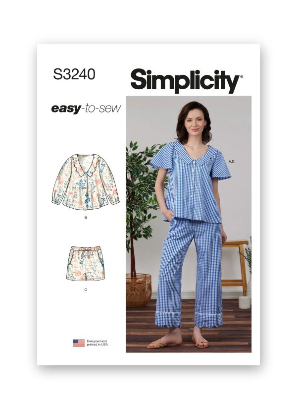 Simplicity Sewing Pattern S3240 Misses' Sleep Set