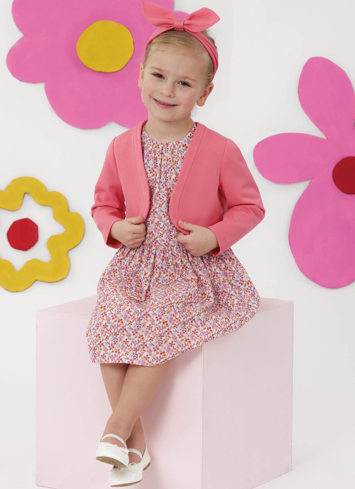Simplicity Sewing Pattern S3244 Children's Dresses, Bolero and Headband in Three Sizes