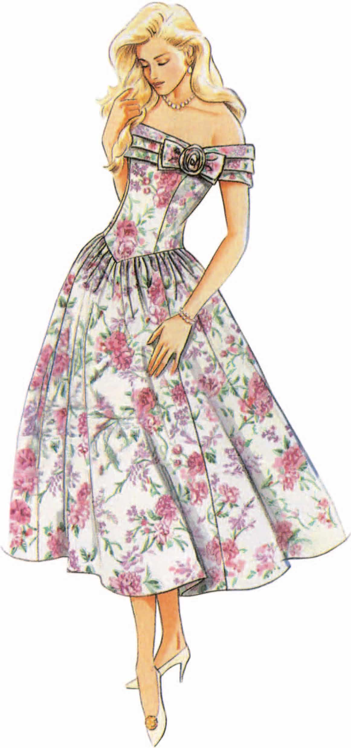 Simplicity Sewing Pattern S3248 Misses' and Miss Petite Dress in Two Lengths by Jessica McClintock
