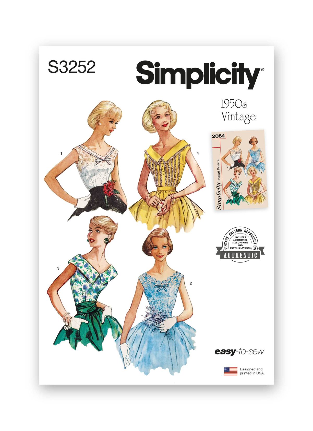 Simplicity Sewing Pattern S3252 Misses' Blouse