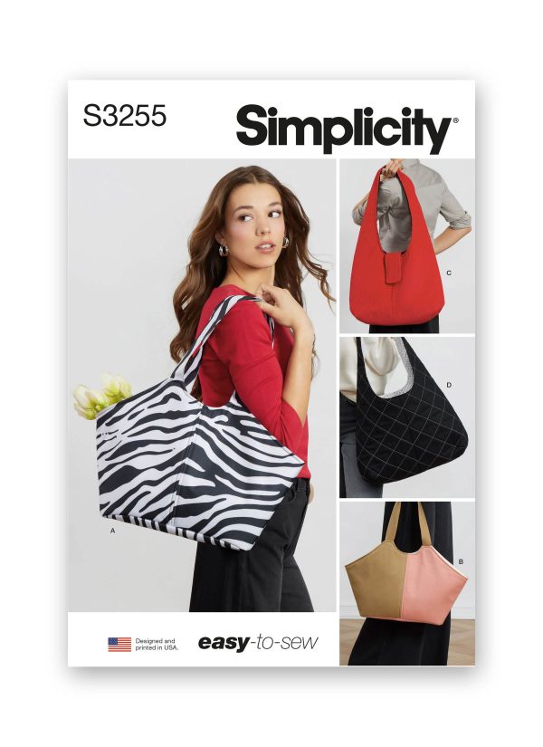Simplicity Sewing Pattern S3255 Slouchy Oversized Totes