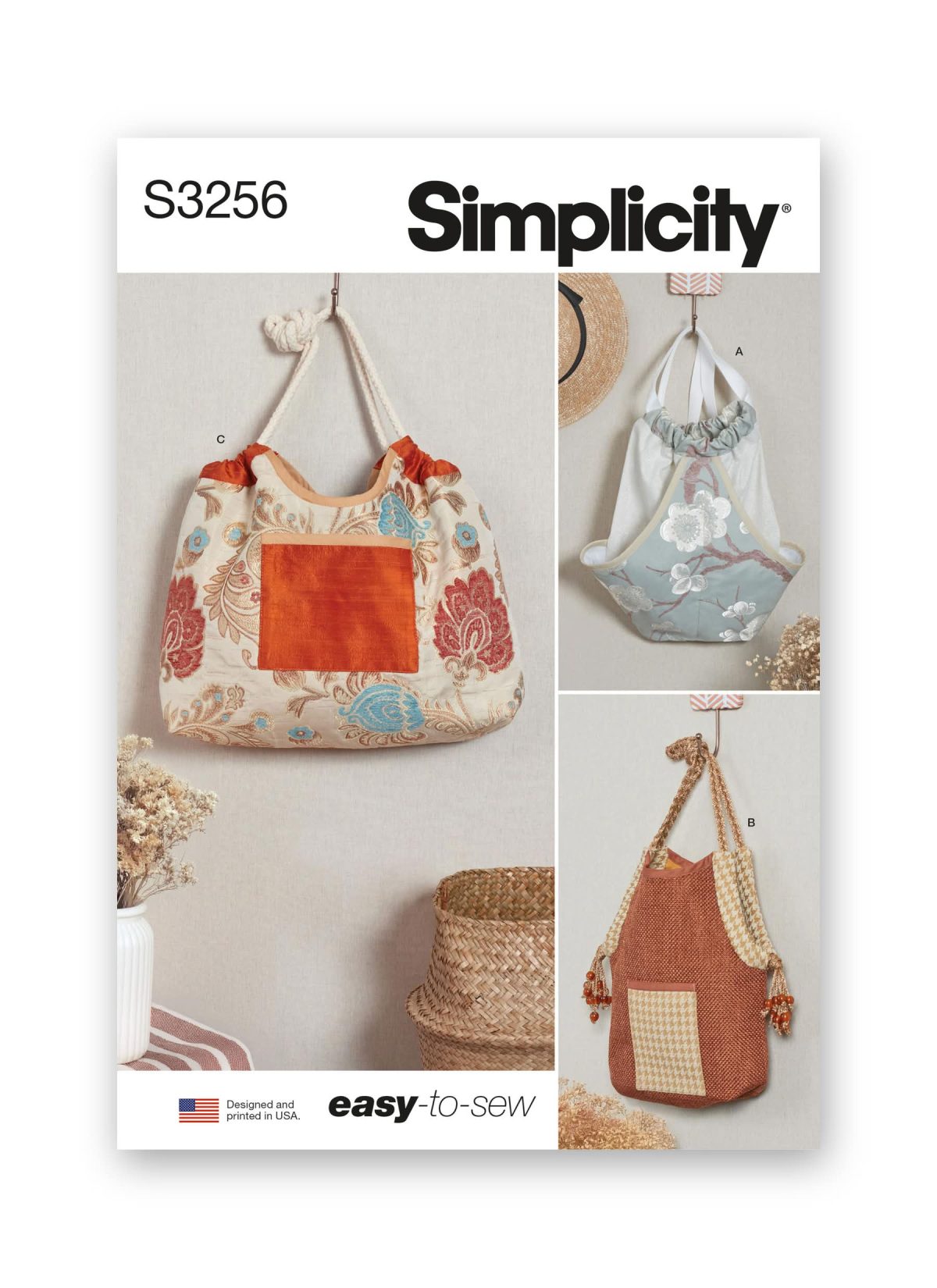 Simplicity Sewing Pattern S3256 Backpack and Drawstring Bags