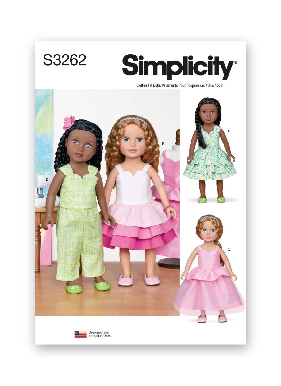 Simplicity Sewing Pattern S3262 18" Doll Clothes