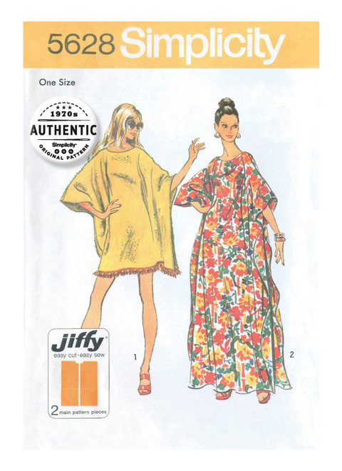 Simplicity Sewing Pattern 5628 Women's One Size Vintage Jiffy Caftan