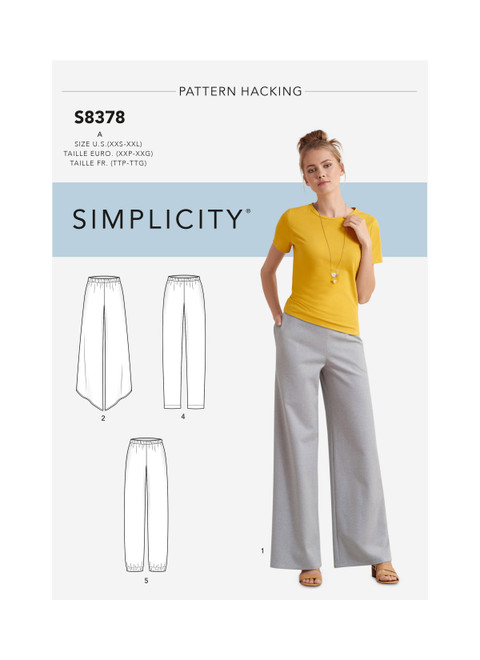 Simplicity Pattern S8378 Misses' Trousers with Options for Design Hacking
