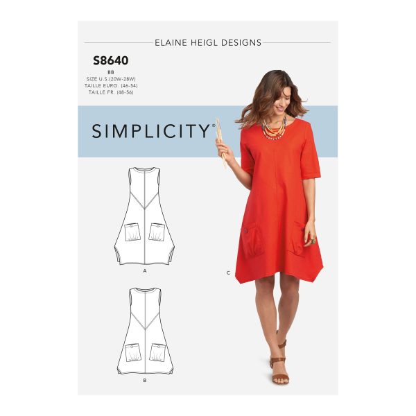 Simplicity Sewing Pattern S8640 Misses'/Women's Dress or Tunic