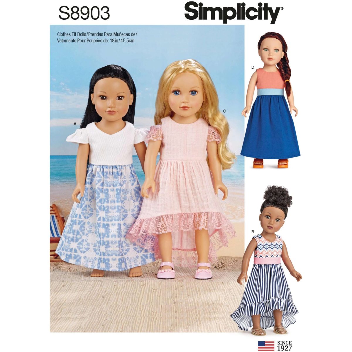 Simplicity Sewing Pattern S8903 18" Doll Clothes
