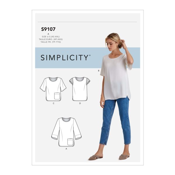 Simplicity Sewing Pattern S9107 Misses' Tops