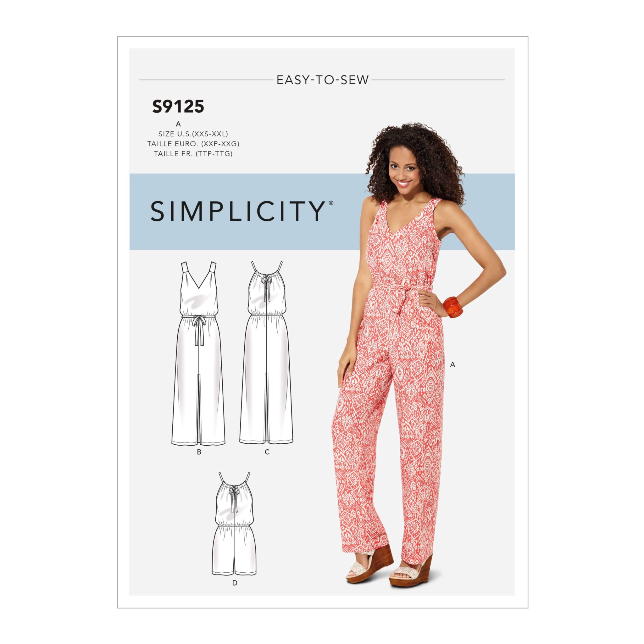Simplicity Sewing Pattern S9125 Misses’ Dresses, Jumpsuit or Playsuit ...