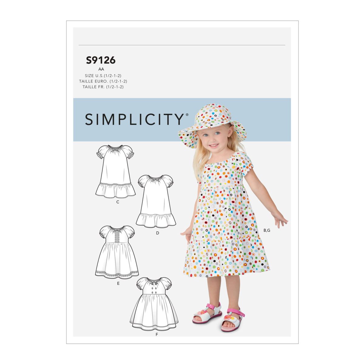 Simplicity Sewing Pattern S9126 Toddlers' Dresses