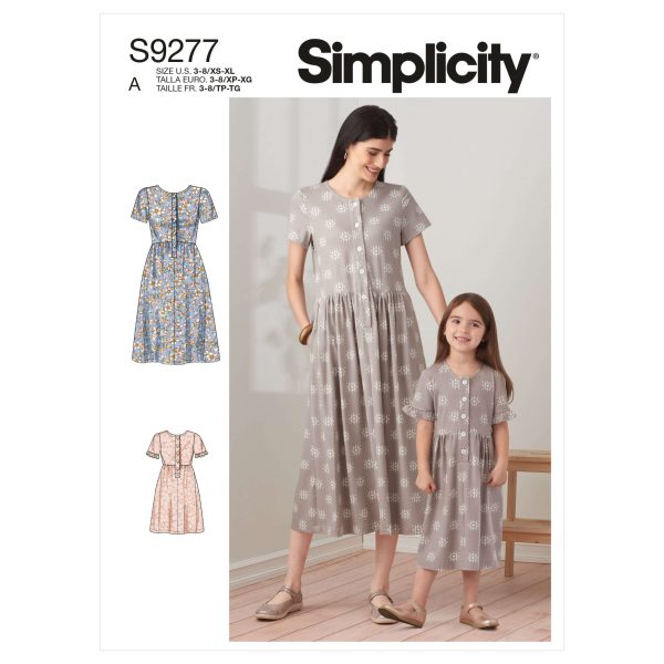 Simplicity Sewing Pattern S9277 Misses' and Children's Dresses