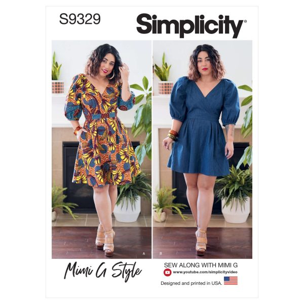 Simplicity Sewing Pattern S9329 Misses' Dress in Two Lengths Mimi G Style