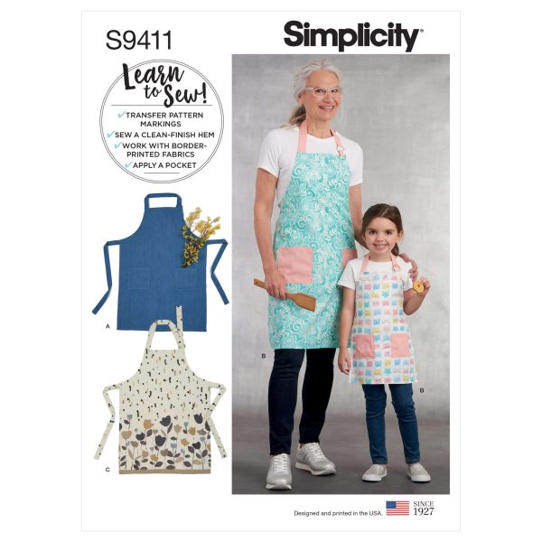 Simplicity Sewing Pattern S9411 Children's and Misses' Aprons