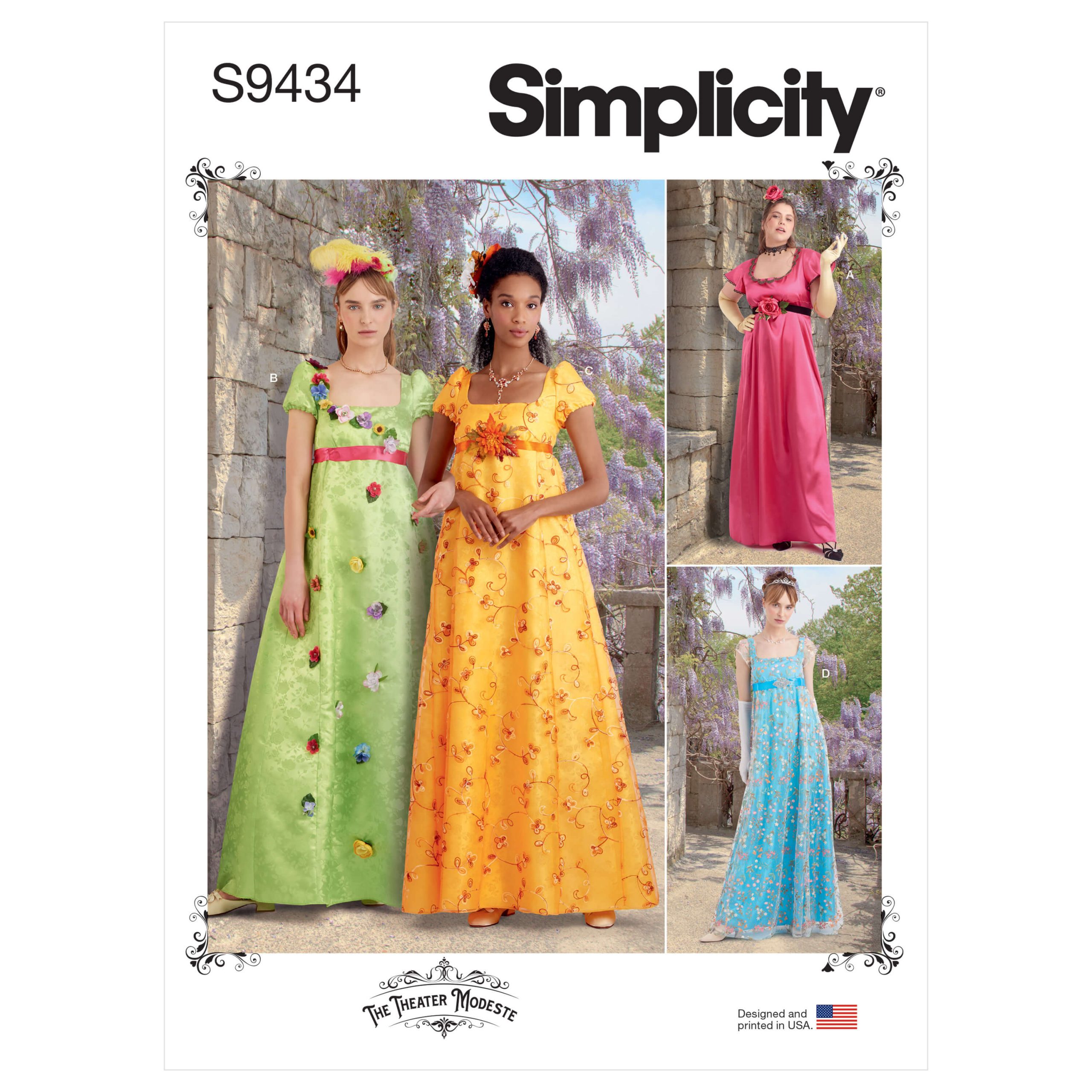 Simplicity Sewing Pattern S9434 Misses' and Women's Regency-style Dresses -  Sewdirect