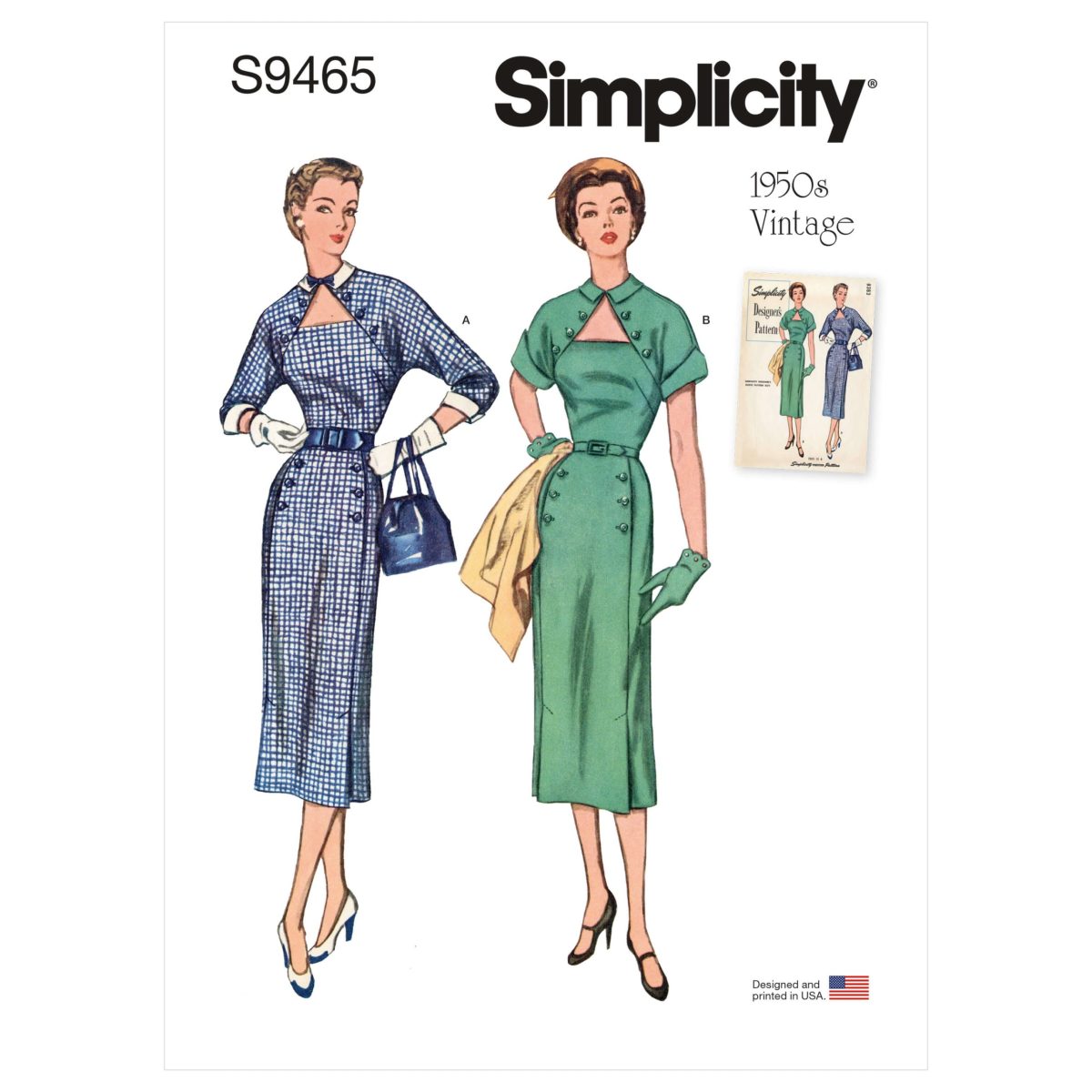 Simplicity Sewing Pattern S9465 Misses' 1950's Vintage Dress - Sewdirect