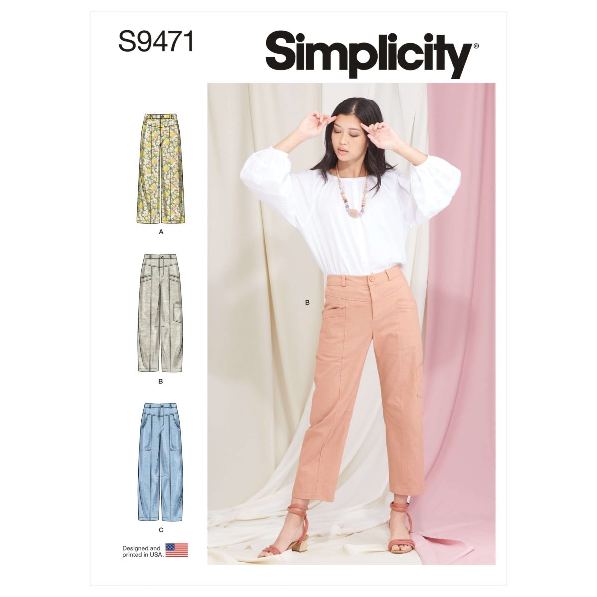 Simplicity Sewing Pattern S9471 Misses' Cropped Trousers - Sewdirect