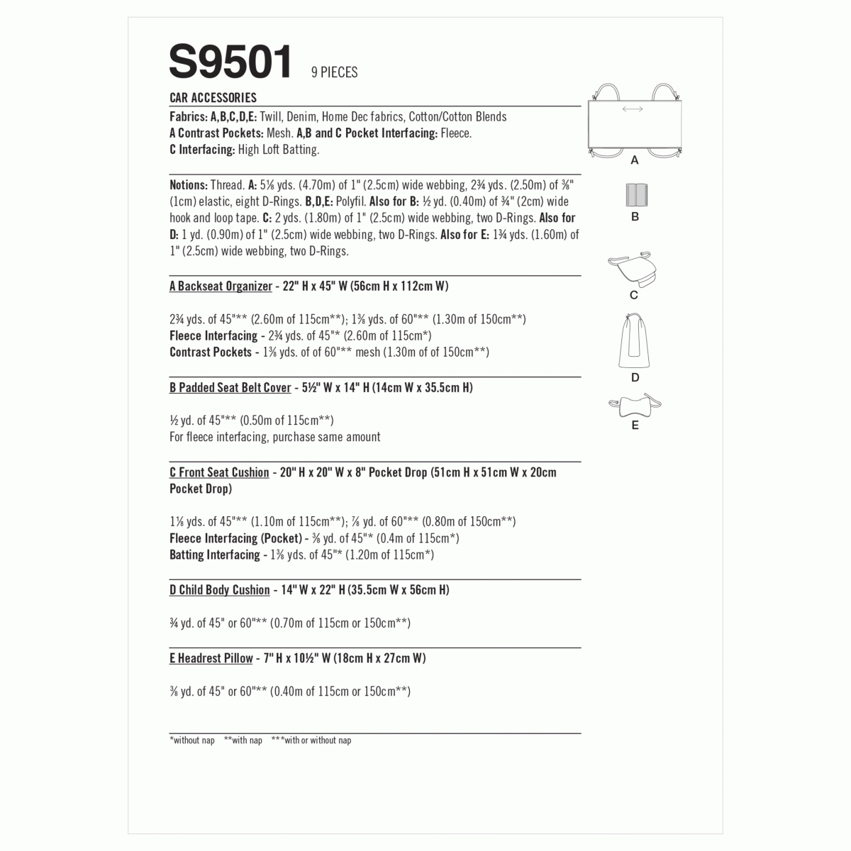 Simplicity Sewing Pattern S9504 Children's Jacket, Skirt, Cropped Trousers and Bag