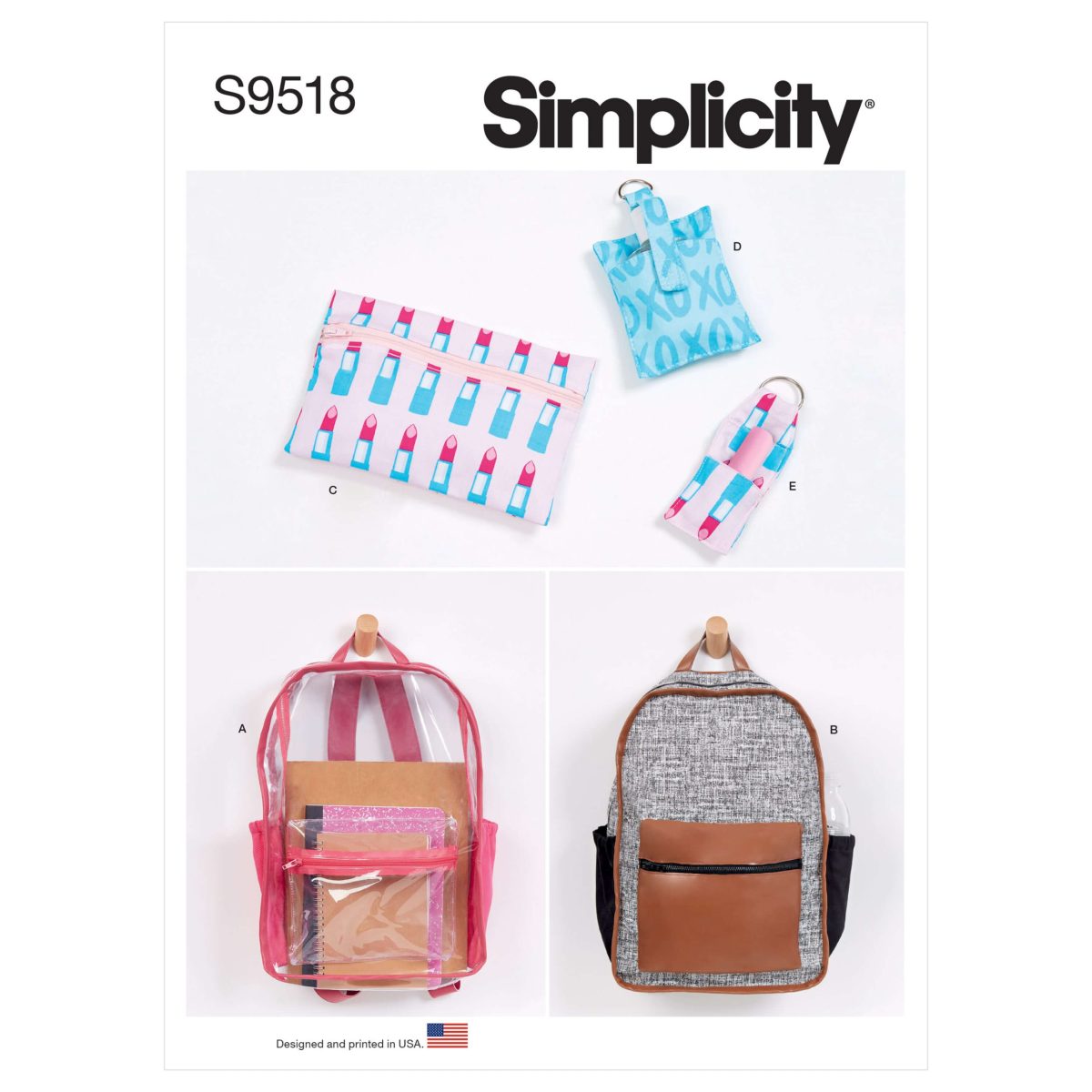 Simplicity Sewing Pattern S9518 Backpacks and Accessories - Sewdirect