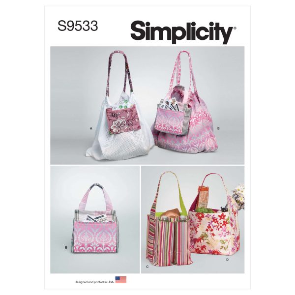 Simplicity Sewing Pattern S9533 Grocery Tote Bags