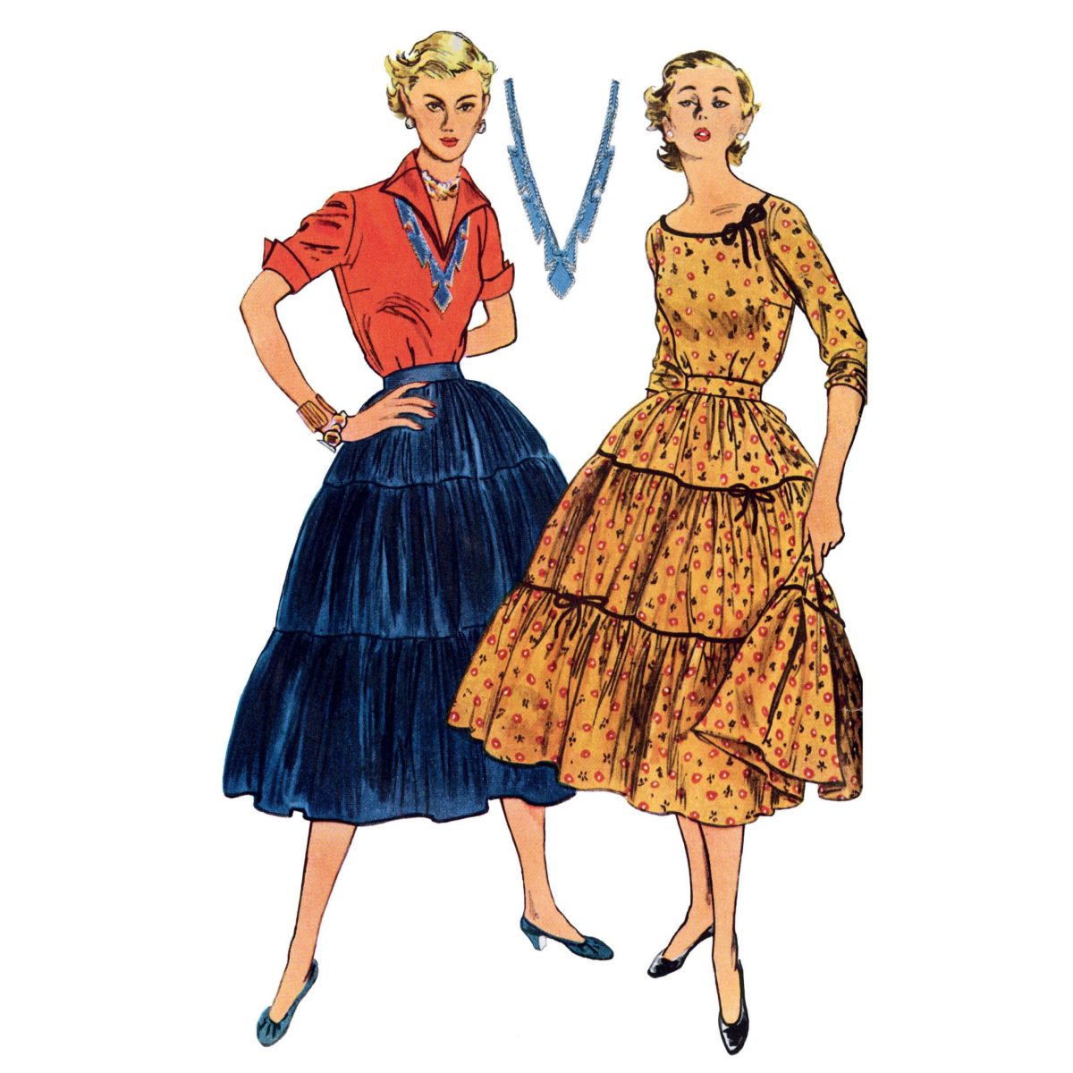 Simplicity Sewing Pattern S9537 Misses' Blouses and Skirt