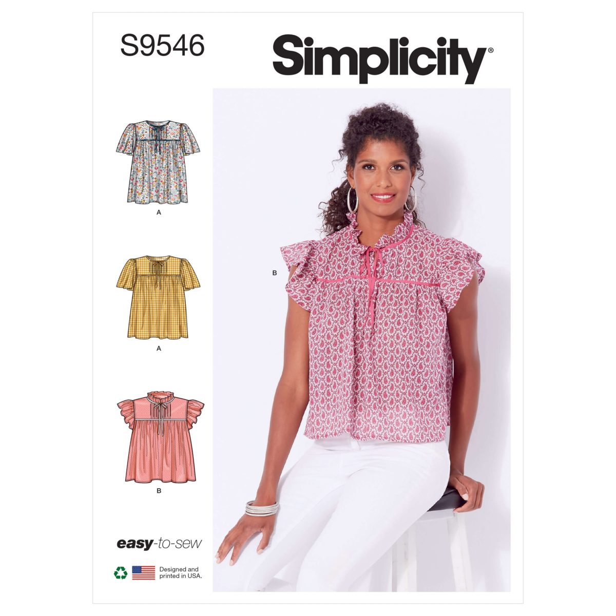 Simplicity Sewing Pattern S9546 Misses' Tops